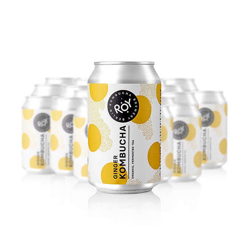 ROY Ginger Kombucha Berlin, ekologisk, 7,92 l, 24 x 330 ml