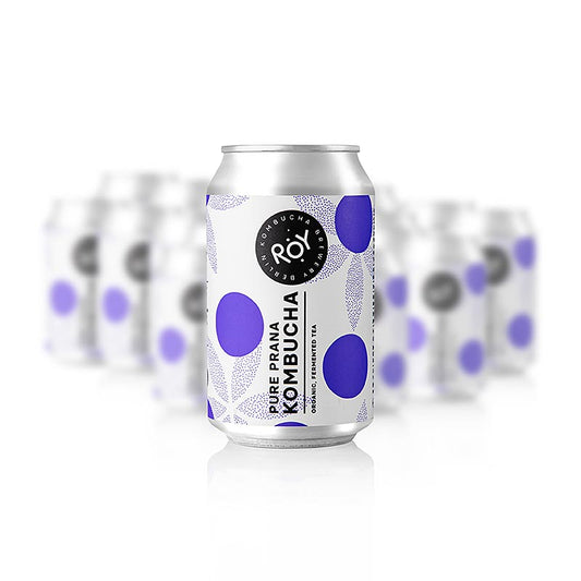 ROY Pure Prana Kombucha Berlin, ekologisk, 24 x 330 ml