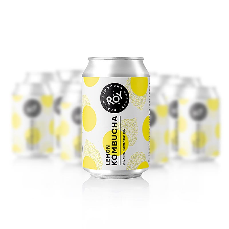 ROY Lemon Kombucha Berlin, ekologisk, 24 x 330 ml