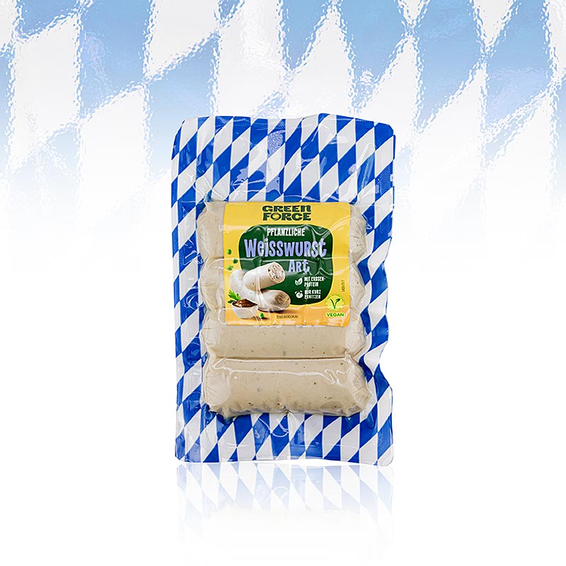 Greenforce – vegansk vitkorv av ärtprotein, klassisk, 200 g, 4 st