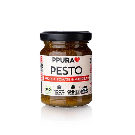 Ppura Pesto av tomater, rucola & mandlar, vegansk, ekologisk, 120 g
