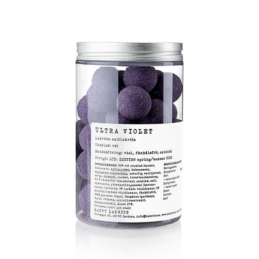 Haupt Lakritz ULTRA VIOLET, saltlakrits & viol, Sverige, 250 g