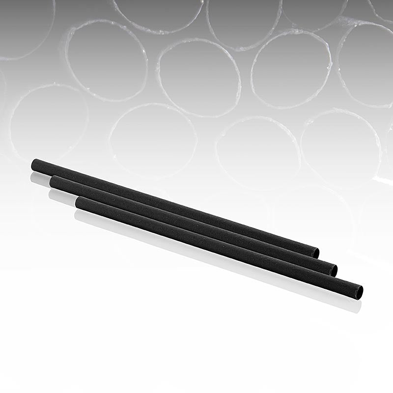 Natur sugrör Black "Pomom", L 23 cm, Ø 8 mm, 200 st