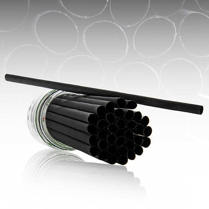 Natur sugrör Black "Pomom", L 23 cm, Ø 8 mm, 200 st