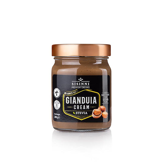 Gianduia-kräm, hasselnötskräm med stevia, Sisinni, 380 g