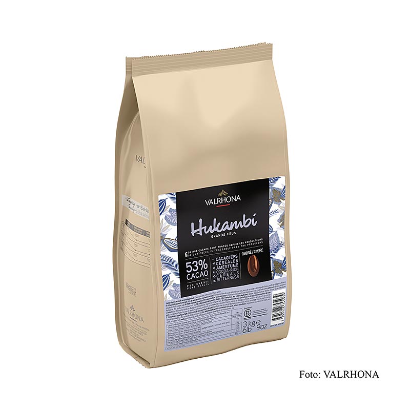 Valrhona Hukambi Lactée 53 %, callets, mjölkchoklad (49787), 3 kg