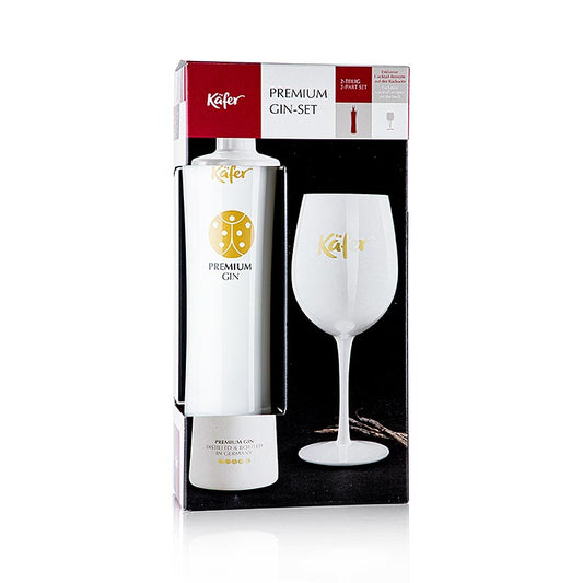 Käfer Gin presentförpackning, 2-delad (1 flaska gin & 1 Käber-kalksglas), 700 ml