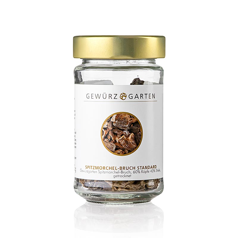 Gewürzgarten spetsmorellbitar – standard, 60 % huvuden, 40 % stjälkar, torkade, 15 g