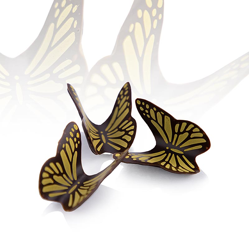 Chokladdekorationer "Butterfly" (fjäril), mörk, Dobla (77568), 286 g, 120 st