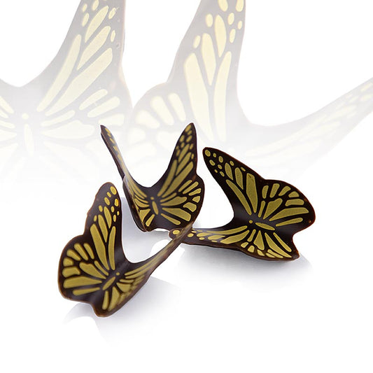 Chokladdekorationer "Butterfly" (fjäril), mörk, Dobla (77568), 286 g, 120 st
