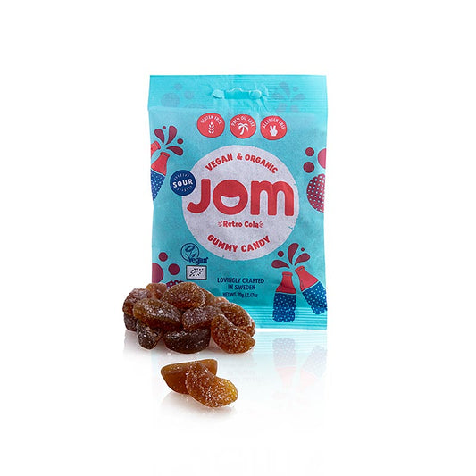 JOM – Sour Retro Cola Gummy Candy, vegan, ekologisk, 70 g