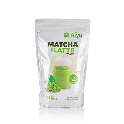 AIYA Professionals - Matcha for Latte, grönt te-blandning, ekologisk, 1 kg