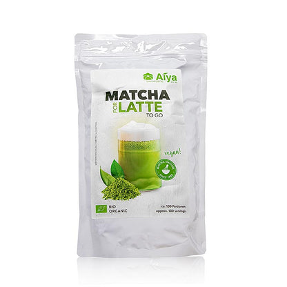 AIYA Professionals - Matcha for Latte, grönt te-blandning, ekologisk, 1 kg