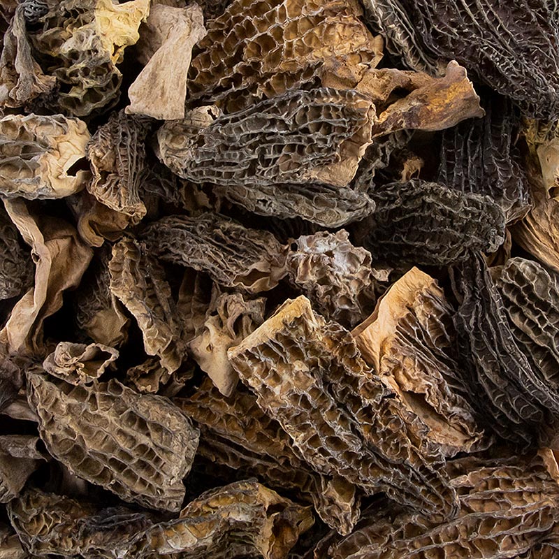 Spetsmörkelbitar standard, 60 % huvuden, 40 % stjälkar, torkade, 100 g