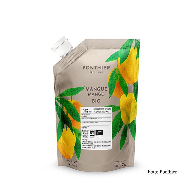 Ponthier mangopuré, 100 %, ekologisk, 1 kg