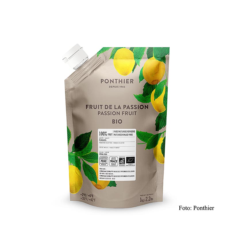 Ponthier passionsfruktpuré, 100 %, ekologisk, 1 kg