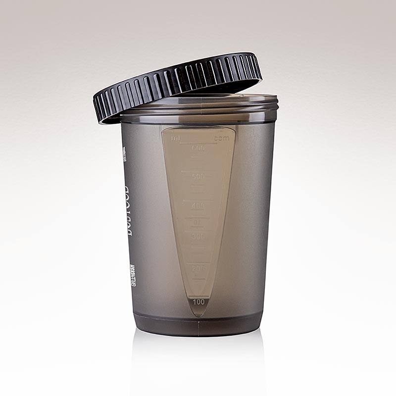Återanvändbar takeaway-behållare Dish H, 600 ml, vit med tryck, 56 st