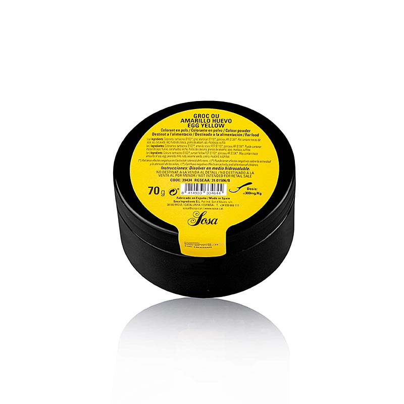 Sosa livsmedelsfärg äggula, pulver, vattenlöslig (39434), 70 g