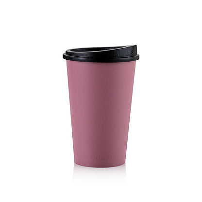 Återanvändbar kaffemugg "ToGo", 300 ml, röd med lock, 80 st