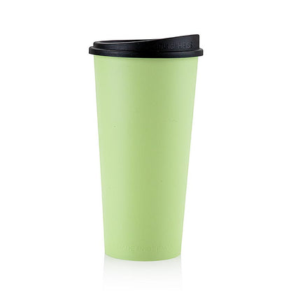 Återanvändbar kaffemugg "ToGo", 400 ml, grön med lock, 90 st