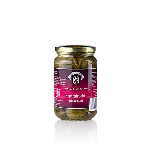 Kaprisfrukter, stora med stjälk, Raffinesse, 350 g