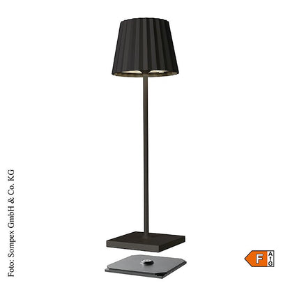 Bordslampa "TROLL 2.0- Outdoor", med batteri, 38x10x11 cm, aluminium, svart (781, 1 St