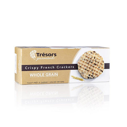 Barsnack Tresors – Krispiga franska mini-våffelkex av fullkorn, 95 g