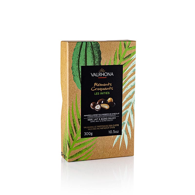 Valrhona Equinoxe, mandel & hasselnöt i bitter, mjölk, Dulcey, 33898, 300 g