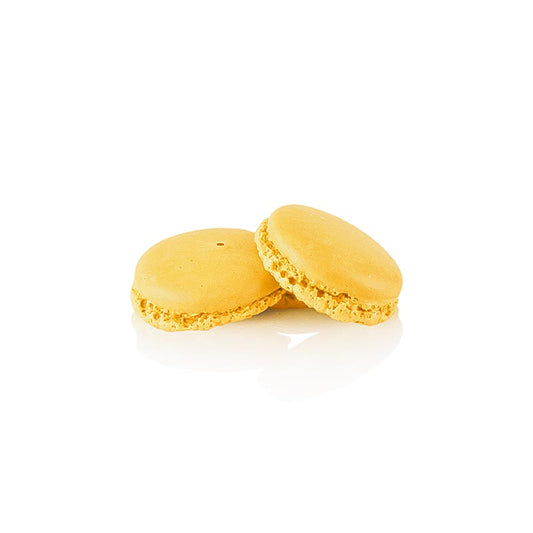 Macarons halvor gula, ofyllda, Ø3,5 cm, 921 g, 384 st