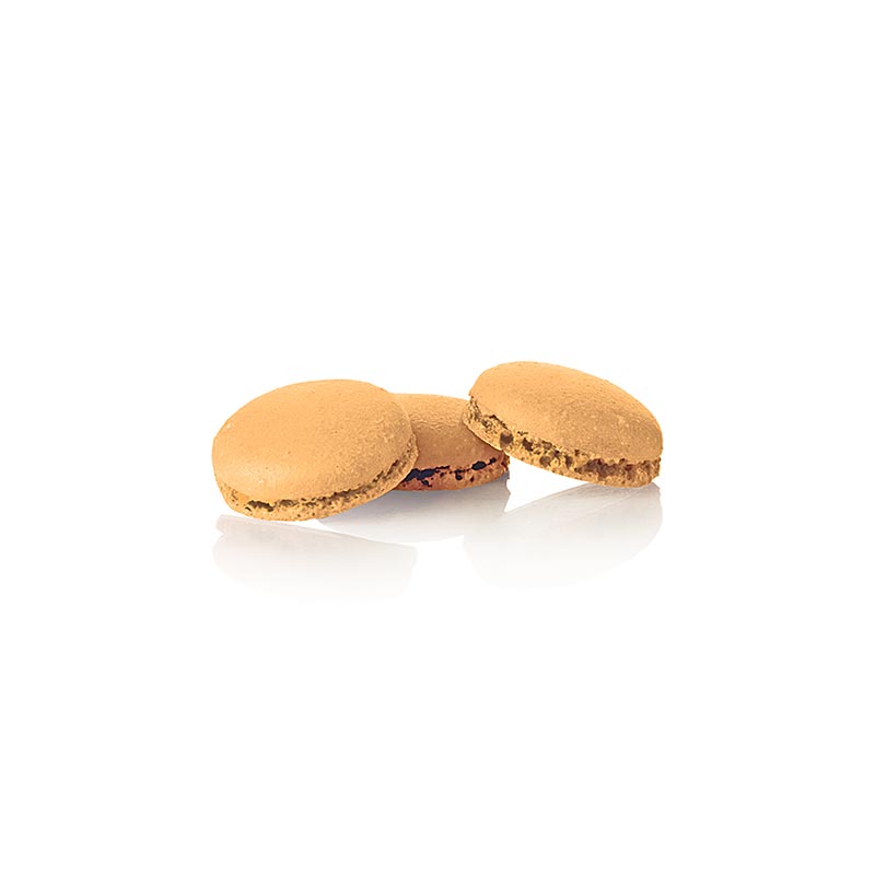 Macarons halvor orange, ofyllda, Ø3,5 cm, 921 g, 384 st