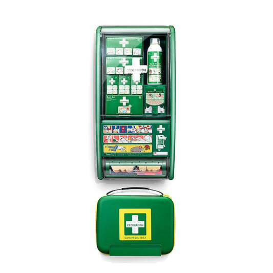 Cederroth - First Aid Station Set, första hjälpen-väska enligt DIN 13157 (510110, 1 St