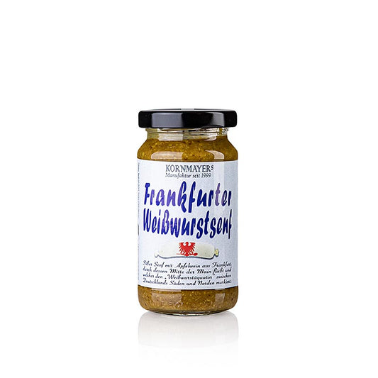 Frankfurter Weisswurstsenf, med äppelvin, Kornmayer, 210 ml