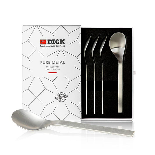 Set med tjocka stek- och bordskedar, Pure Metal, passar till stekkniv 59805, 4 St