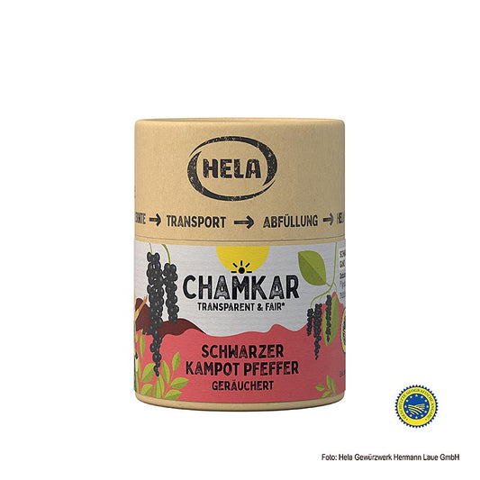 HELA Chamkar – Svart Kampotpeppar, rökt, hel, g.g.A., 100 g