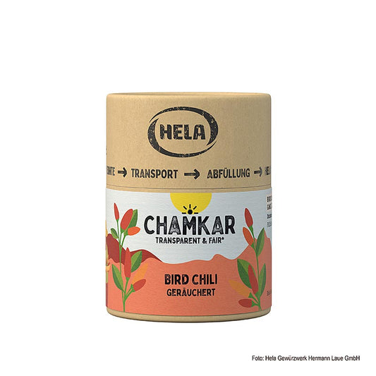 HELA Chamkar – Bird Chili (fågelögonchili), rökt, 25 g