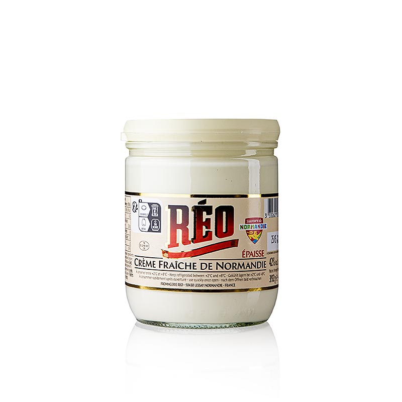 Crème fraîche, 42 % fett, RÉO (Creme épaisse från Normandie), 392 g