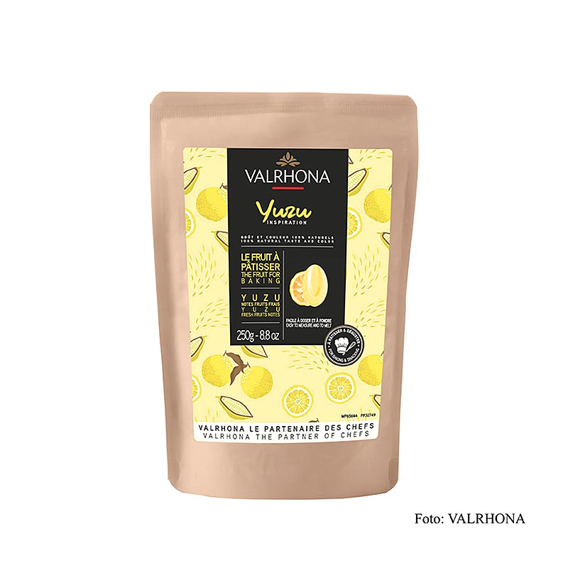Valrhona Inspiration Yuzu, yuzu-specialitet med kakaosmör (32749), 250 g