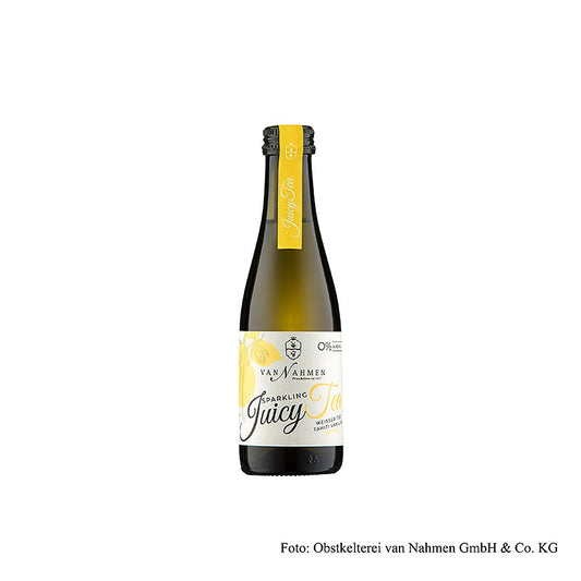van Nahmen - Sparkling Juicy Tea - vit te - Tahiti-vanilj - kvitten, ekologisk, 200 ml