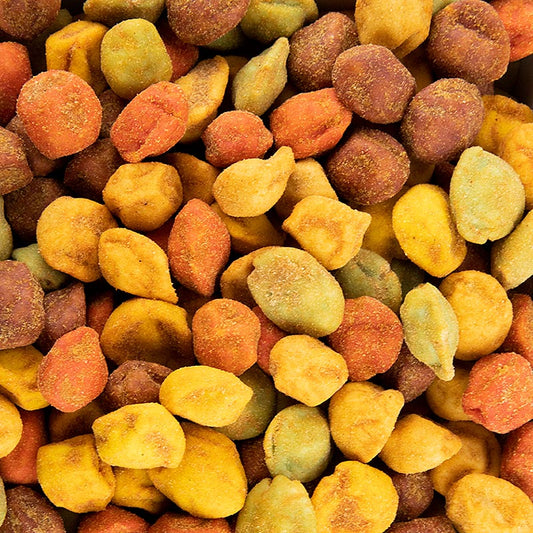 Jordnötter Fire Mix (Chili / Chili-Lemon / Szechuan / Wasabi / Kimchi) Barsnack, 1 kg