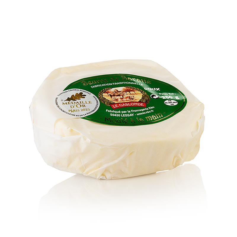 Natursmör "Beurre de Baratte Moule Main" Doux, Le Gaslonde, Frankrike, 250 g