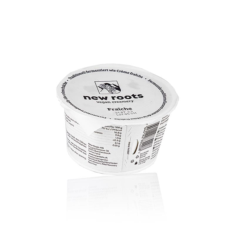 vegansk crème fraîche, cashewbas, new roots, ekologisk, 180 g