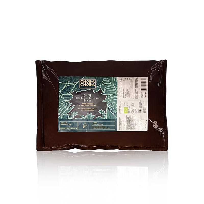 Elmer, 64 % bitter choklad, callets, Choba Choba, ekologisk, 2 kg