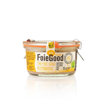 Anka-rillette utan lever, FoieGood, 115 g