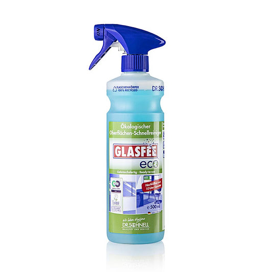 Dr. Schnell – Glasrengöringsmedel Glasfee Eco, ekologiskt, färdigt att använda, 500 ml