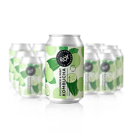 ROY Cucumber & Mint Kombucha "Sommarutgåva", Berlin, ekologisk, 7,92 l