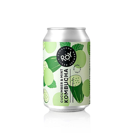ROY "Sommarutgåva" Gurka & Mynta Kombucha, Berlin, ekologisk, 330 ml