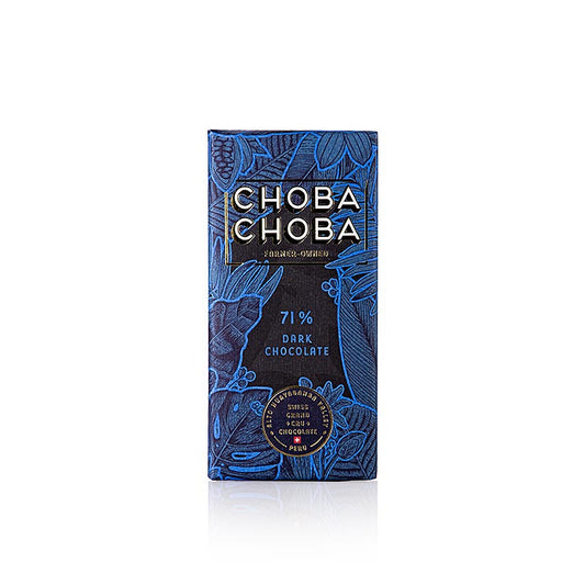 Mörk choklad 71 %, mörk chokladkaka, Choba Choba, ekologisk, 91 g