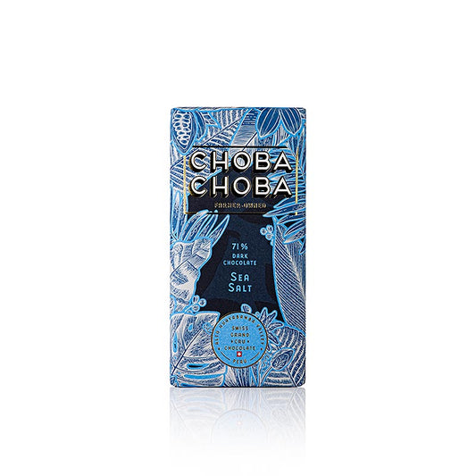 Mörk choklad 71 % havssalt, mörk chokladkaka, Choba Choba, ekologisk, 91 g