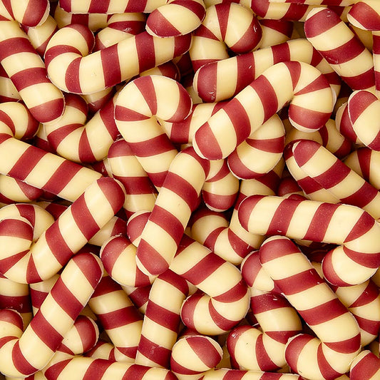 Chokladdekoration "Candy Cane / Zuckerstange", 44x22 mm, Dobla (77629), 400 g