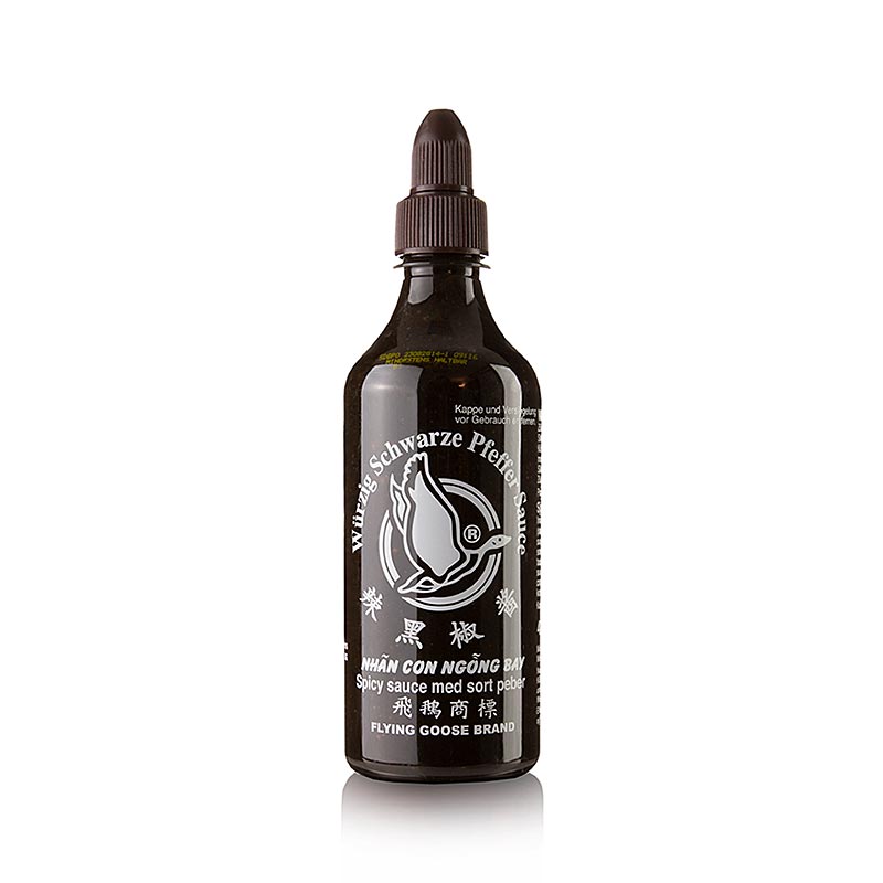 Svartpepparsås, på sojasåsbas, Flying Goose, 455 ml